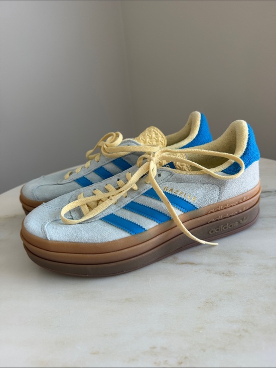 adidas Shoes - adidas Gazelle Bold Platform Almost Blue and Yellow
